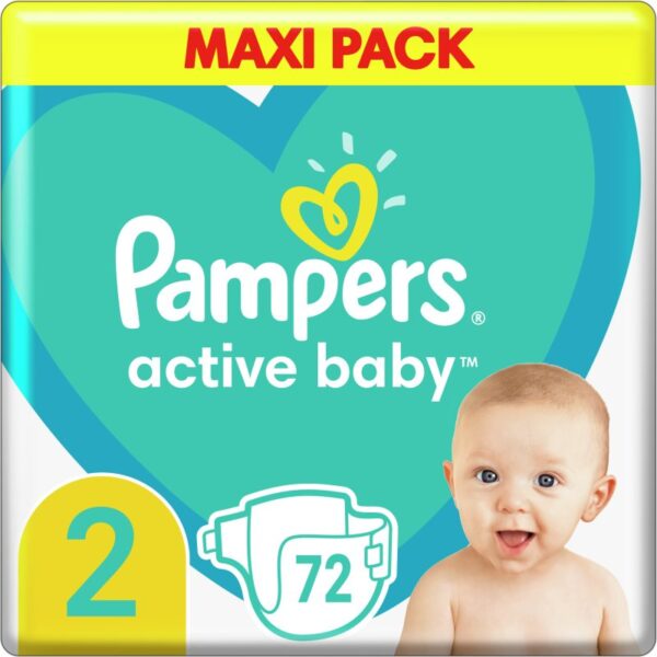 Pampers Active Baby Size 2 scutece de unică folosință 4-8 kg 72 buc-ro