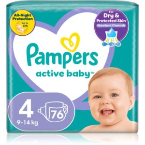 Pampers Active Baby Size 4 scutece de unică folosință 9-14 kg 76 buc-ro
