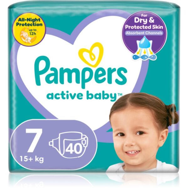 Pampers Active Baby Size 7 scutece de unică folosință 15+ kg 40 buc-ro