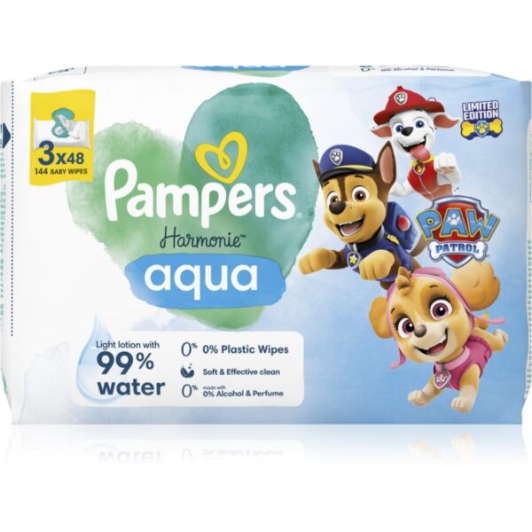 Pampers Harmonie Aqua Paw Patrol Servetele umede pentru copii 144 buc-Țena
