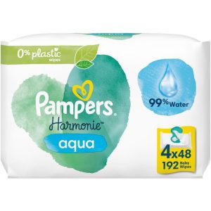 Pampers Harmonie Aqua Șervețele umede pentru copii 4x48 buc-ro