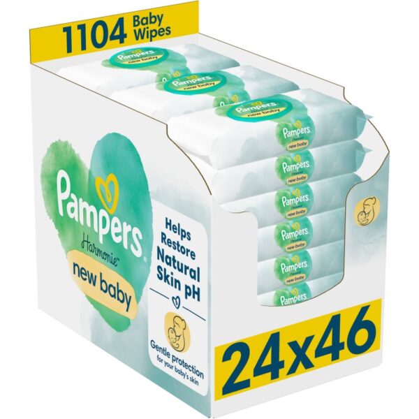 Pampers Harmonie New Baby Șervețele umede pentru copii 24x46 buc-ro