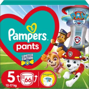 Pampers Pants Paw Patrol Size 5 scutece de unică folosință tip chiloțel 12-17 kg 66 buc-ro