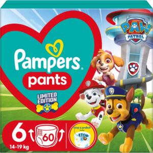 Pampers Pants Paw Patrol Size 6 scutece de unică folosință tip chiloțel 14-19 kg 60 buc-ro