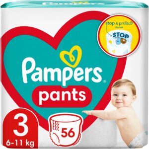 Pampers Pants Size 3 scutece de unică folosință tip chiloțel 6-11 kg 56 buc-ro