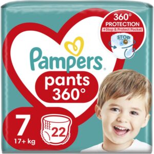 Pampers Pants Size 7 scutece de unică folosință tip chiloțel 17+ kg 22 buc-ro