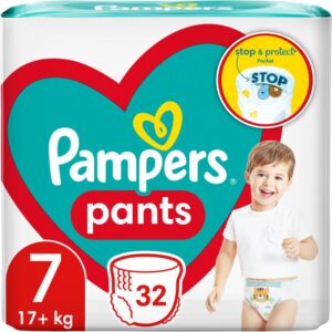 Pampers Pants Size 7 scutece de unică folosință tip chiloțel 17+ kg 32 buc-ro
