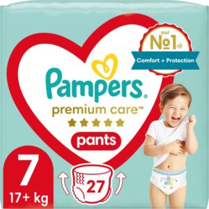 Pampers Premium Care Pants Size 7 scutece de unică folosință tip chiloțel 17+ kg 27 buc-ro