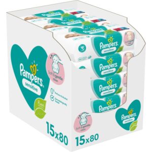 Pampers Sensitive Șervețele umede pentru copii pentru piele sensibila 15x80 buc-Țena