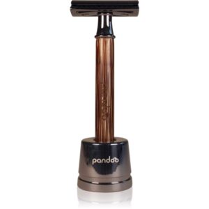 Pandoo Bamboo Safety Razor aparat de ras + capete de schimb 10 ks Slim Handle 1 buc-ro