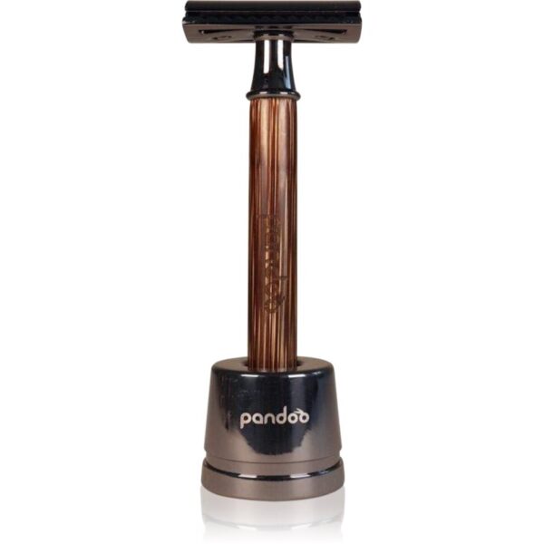 Pandoo Bamboo Safety Razor aparat de ras + capete de schimb 10 ks Slim Handle 1 buc-ro