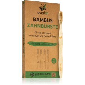 Pandoo Bamboo Toothbrush Periuta de dinti de bambus Medium Soft 4 buc-ro
