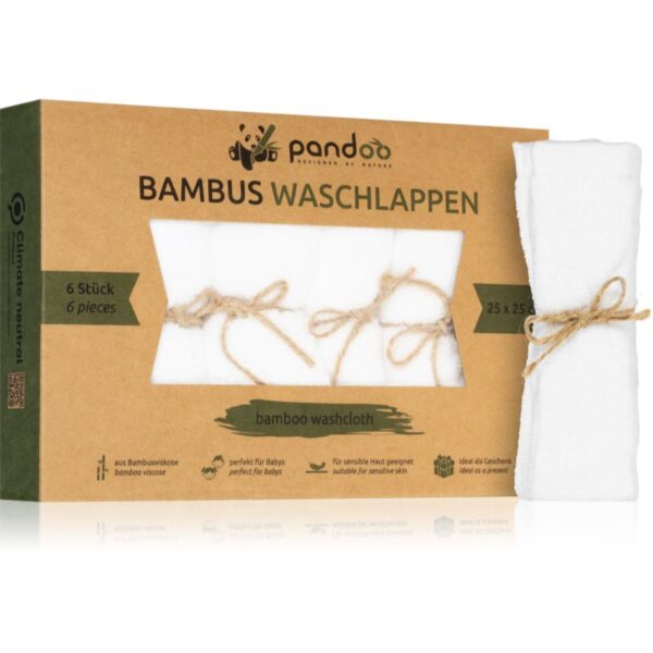 Pandoo Bamboo Washcloth Balsam de spalat 25 x 25 cm 6 buc-ro