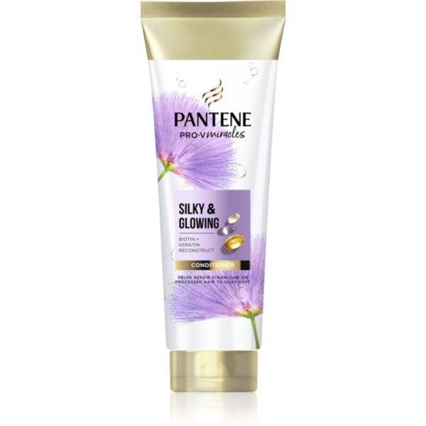 Pantene Pro-V Miracles Silky & Glowing balsam regenerant cu keratina 160 ml-Țena