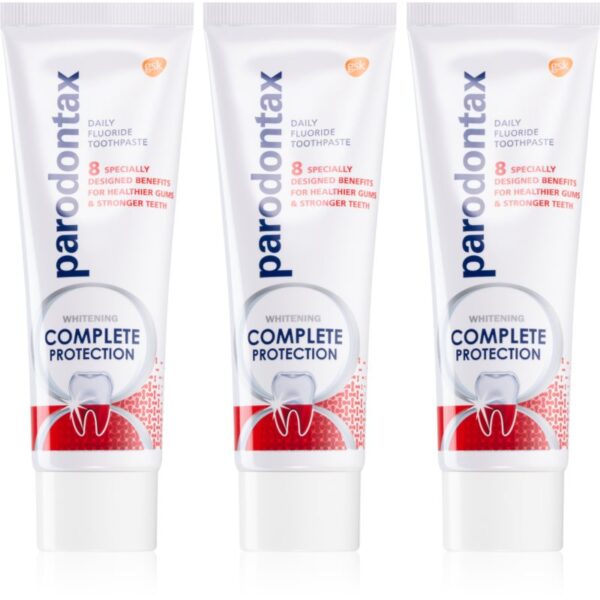 Parodontax Complete Protection Whitening pasta de dinti albitoare cu Fluor 3x75 ml-ro