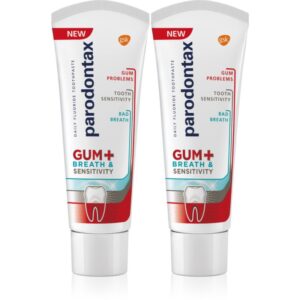 Parodontax Gum And Sens Original Pasta de dinti protectie complexa impotriva respiratiei mirositoare 2x75 ml-Țena