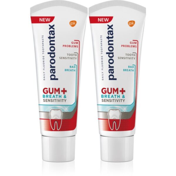 Parodontax Gum And Sens Original Pasta de dinti protectie complexa impotriva respiratiei mirositoare 2x75 ml-Țena