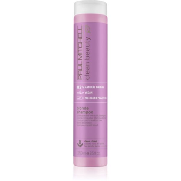 Paul Mitchell Clean Beauty Blonde Shampoo sampon violet pentru păr în nuanțe reci de blond