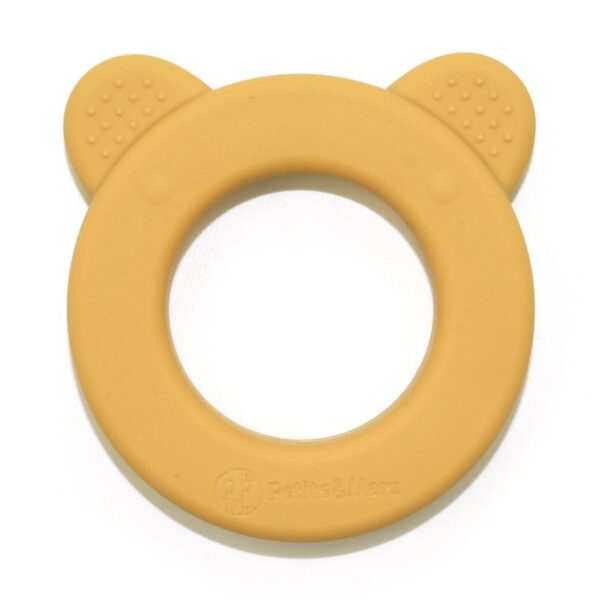 Petite&Mars Beary jucărie pentru dentiție cu zornăitoare Intense Ochre 0 m+ 1 buc-ro