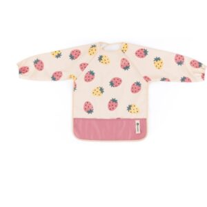 Petite&Mars Ben bavețică cu mâneci lungi 2 y+ Beige Strawberries 1 buc-ro