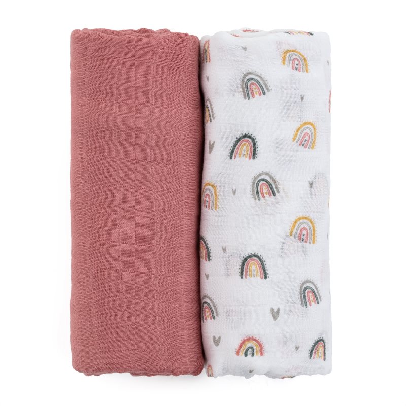 Petite&Mars Misty scutece textile Rose Rainbows 120 x 120 cm 2 buc-ro