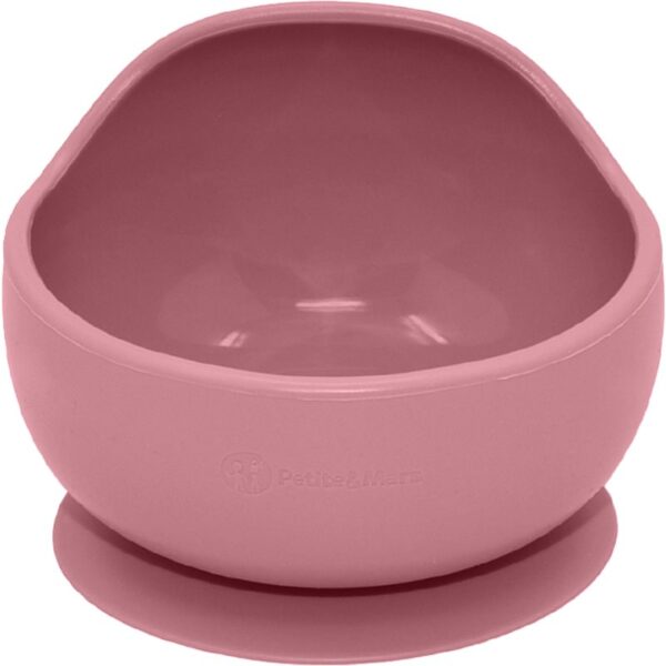 Petite&Mars Take&Match Silicone Bowl castron cu ventuză Dusty Rose 6 m+ 360 ml-ro
