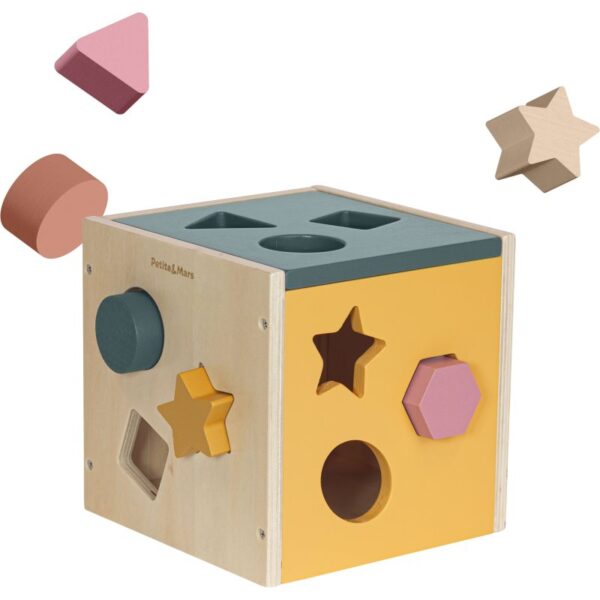 Petite&Mars Wood of Mars Gravity jucărie interactivă cu piese care se pot insera din lemn 12 m+ 1 buc-Țena
