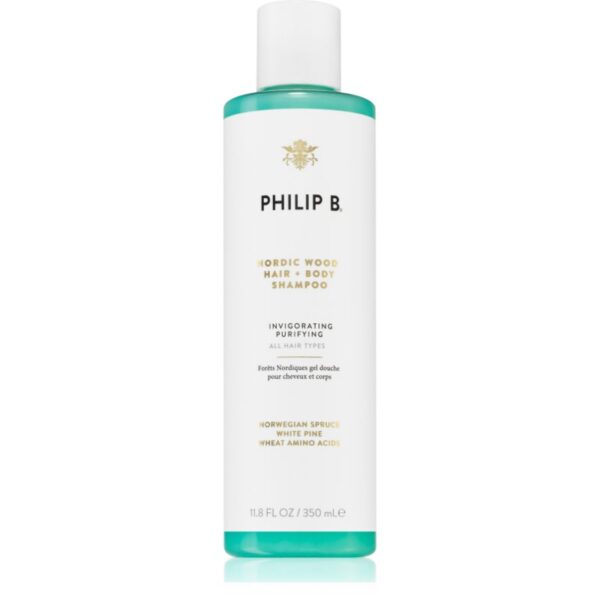 Philip B. White Label Nordic Wood sampon pentru curatare pentru corp si par 350 ml-Țena