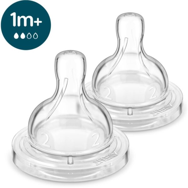 Philips Avent Anti-colic SCY762/02 tetină pentru biberon anti-colici 1 m+ Slow Flow 2 buc-Țena