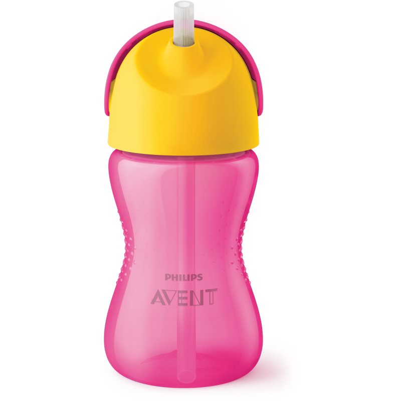Philips Avent Bendy Straw SCF798/02 12m+ ceasca cu pai flexibil Pink 300 ml-ro