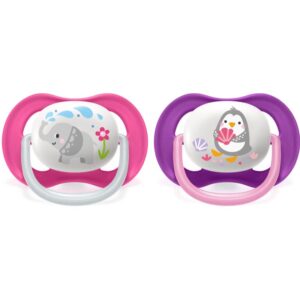 Philips Avent Ultra Air SCF080/08 6-18 m suzetă Girl 2 buc-Țena
