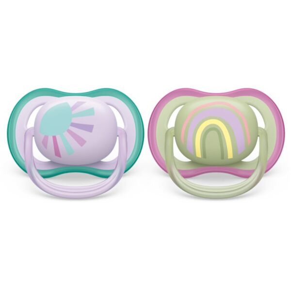 Philips Avent Ultra Air SCF085/59 0-6 m suzetă Rainbow Girl 2 buc-ro