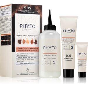 Phyto Color culoare par cu extract de plante culoare 5.35 Chocolate light Brown 3 buc-ro