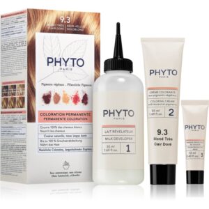 Phyto Color culoare par cu extract de plante culoare 9.3 Very Light Golden Blonde 3 buc-ro