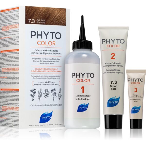 Phyto Color culoare par fără amoniac culoare 7.3 Golden Blonde 1 buc-Țena