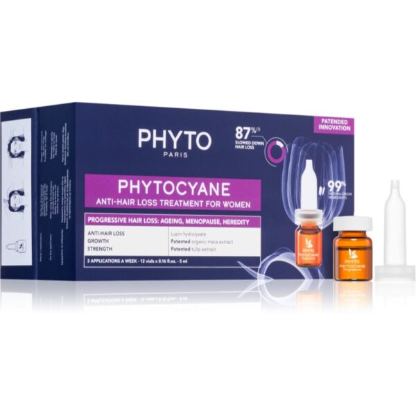 Phyto Phytocyane Anti-Hair Loss Treatment For Women Tratament împotriva căderii părului pentru femei 12x5 ml-ro