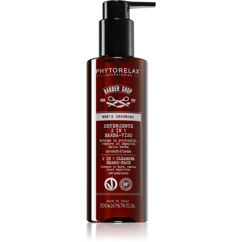 Phytorelax Laboratories Men's Grooming Barber Shop gel de curățare pentru barbati 200 ml-Țena