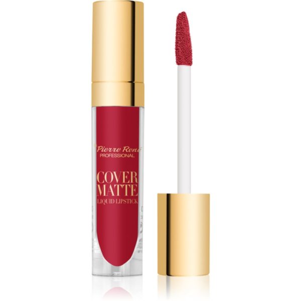 Pierre René Cover Matte ruj lichid mat culoare 01 True Red 5 ml-Țena