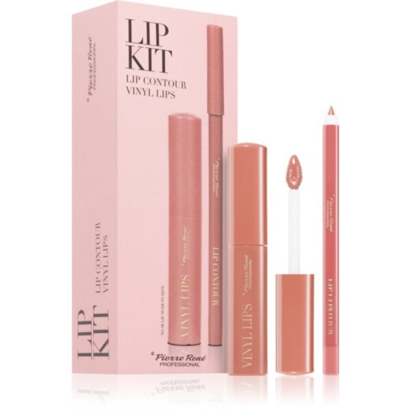 Pierre René Professional Lip Kit set cadou de buze 06 Nude Fusion 2 buc-Țena