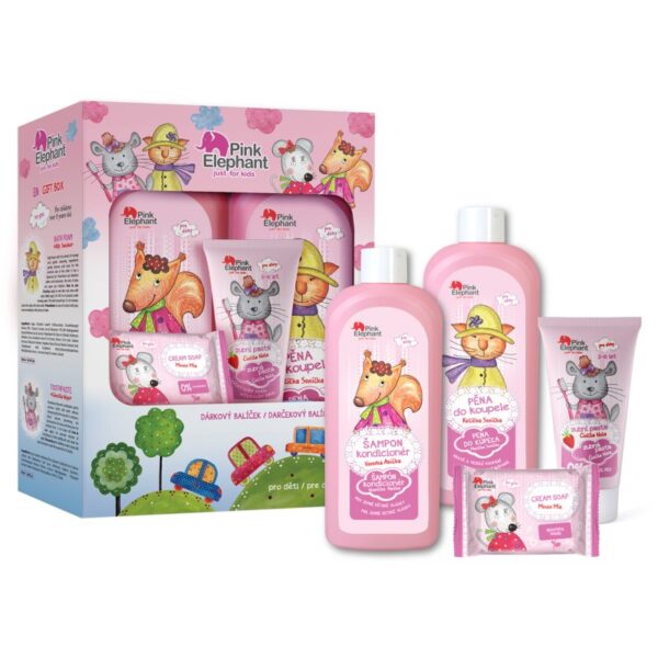 Pink Elephant Girls set cadou pentru copii Mouse Mia-ro