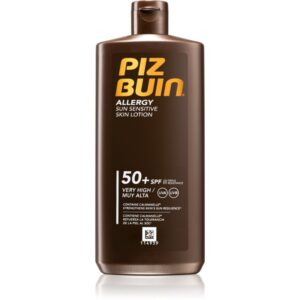 Piz Buin Allergy lotiune de plaja pentru pielea sensibila SPF 50+ 400 ml-Țena