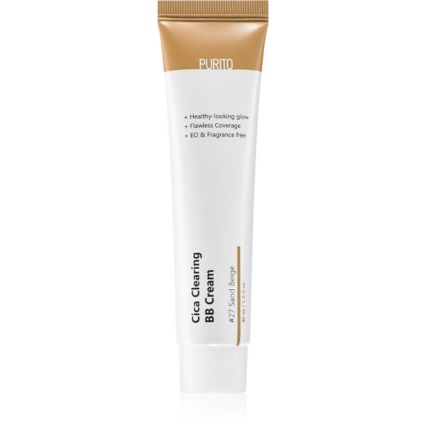 Purito Cica Clearing crema BB cu filtru UVA si UVB culoare 27 Sand Beige 30 ml-Țena