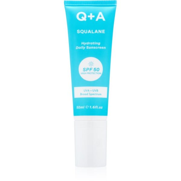 Q+A Squalane crema protectoare pentru fata SPF 50 50 ml-Țena