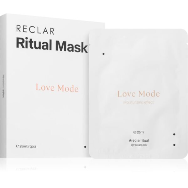 RECLAR Ritual Mask Love Mode mască textilă facială de unică folosință pentru toate tipurile de ten 5 buc-ro