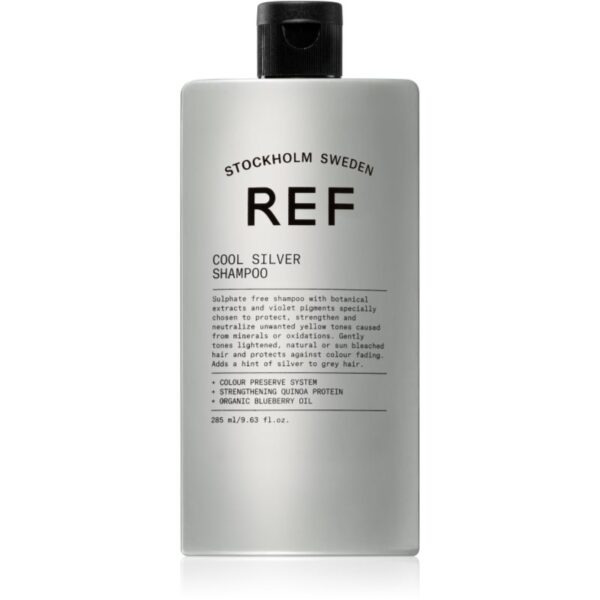 REF Cool Silver Shampoo Sampon argintiu neutralizeaza tonurile de galben 285 ml-ro