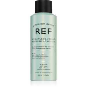 REF Weightless Volume Refreshing Mousse șampon uscat cremos pentru volum 200 ml-ro