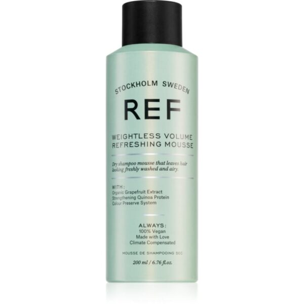 REF Weightless Volume Refreshing Mousse șampon uscat cremos pentru volum 200 ml-ro