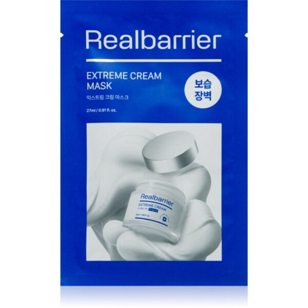Real Barrier Extreme Cream Mask mască textilă calmantă pentru o hidratare intensa 27 ml-Țena