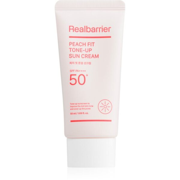 Real Barrier Peach Fit Tone-Up Sun Cream crema de fata cu efect de protectie SPF 50+ 50 ml-ro