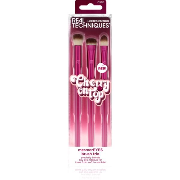 Real Techniques Cherry On Top MesmerEyes set de pensule pentru machiajul ochilor-Țena